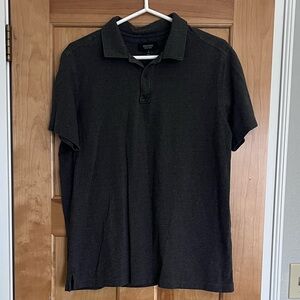 Nordstrom Men’s Short Sleeve Polo Shirt in Dark Charcoal